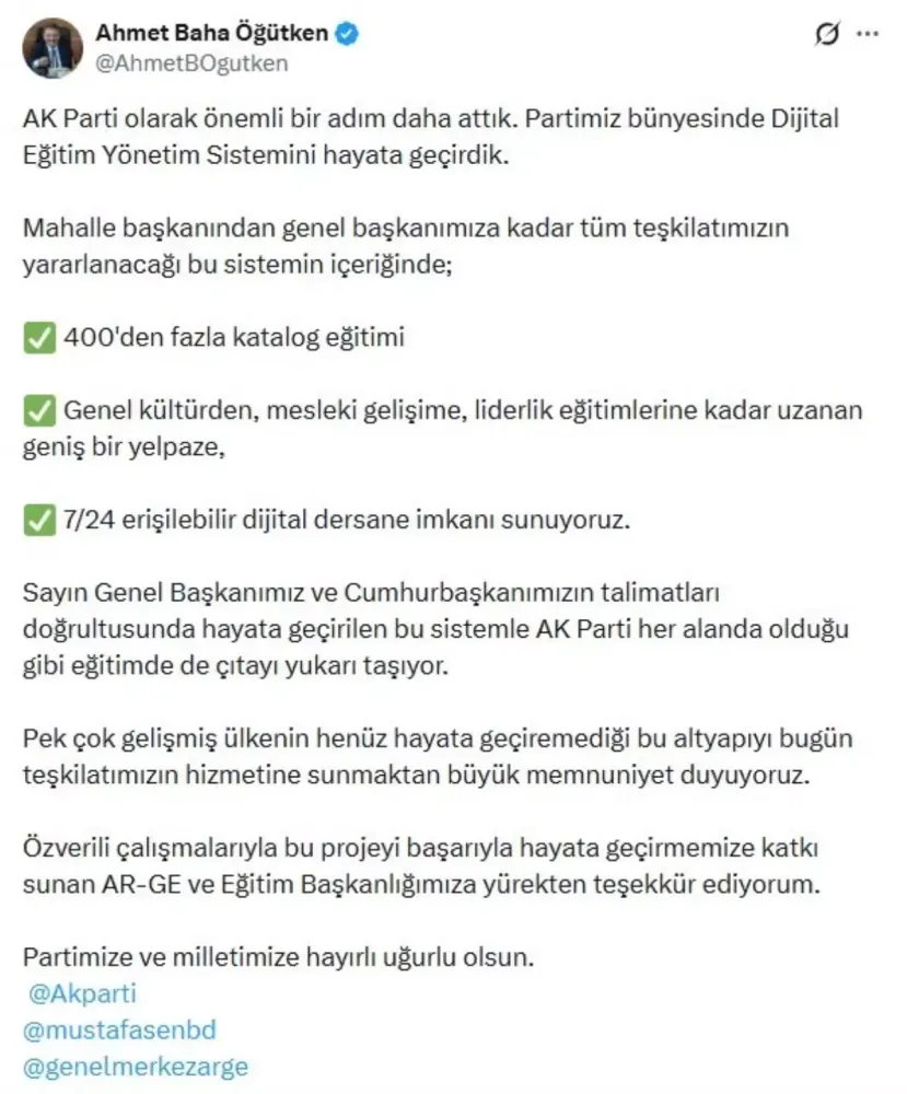 AK Parti'den Dijital Eğitim Sistemi - Son Dakika