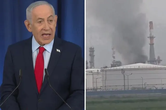 Netanyahu konuşurken, İran İsrail