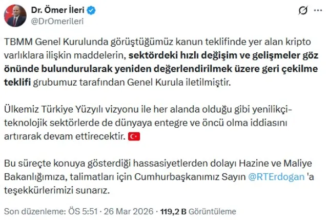 Kripto varlıklarla ilgili Meclis