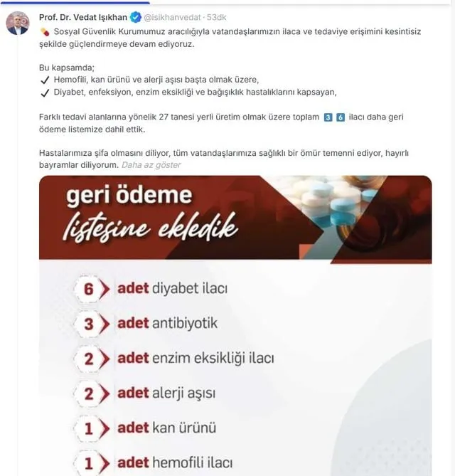 SGK'nın Geri Ödeme Listesine 36 Yeni İlaç Eklendi: Yerli Üretime Büyük Destek